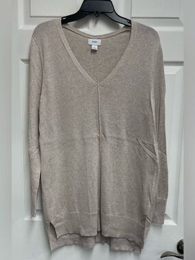 Old Navy Taupe Tunic Knit Sweater sz L